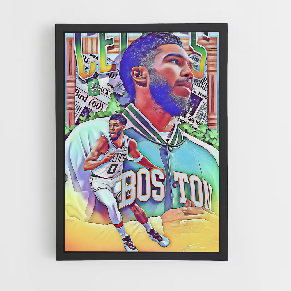 Poster Le Batteur de Boston – affiche Basketball (vue 2)